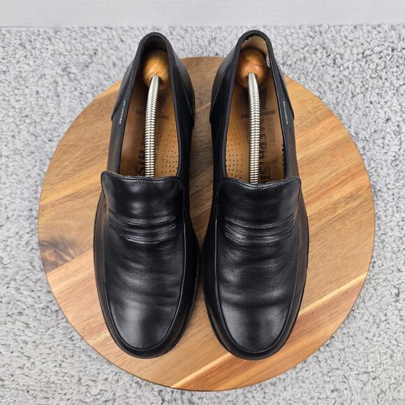 Mephisto Mens 8.5 Black Leather Casual Comfort Slip On Daily Loafer Portugal - Picture 5 of 15